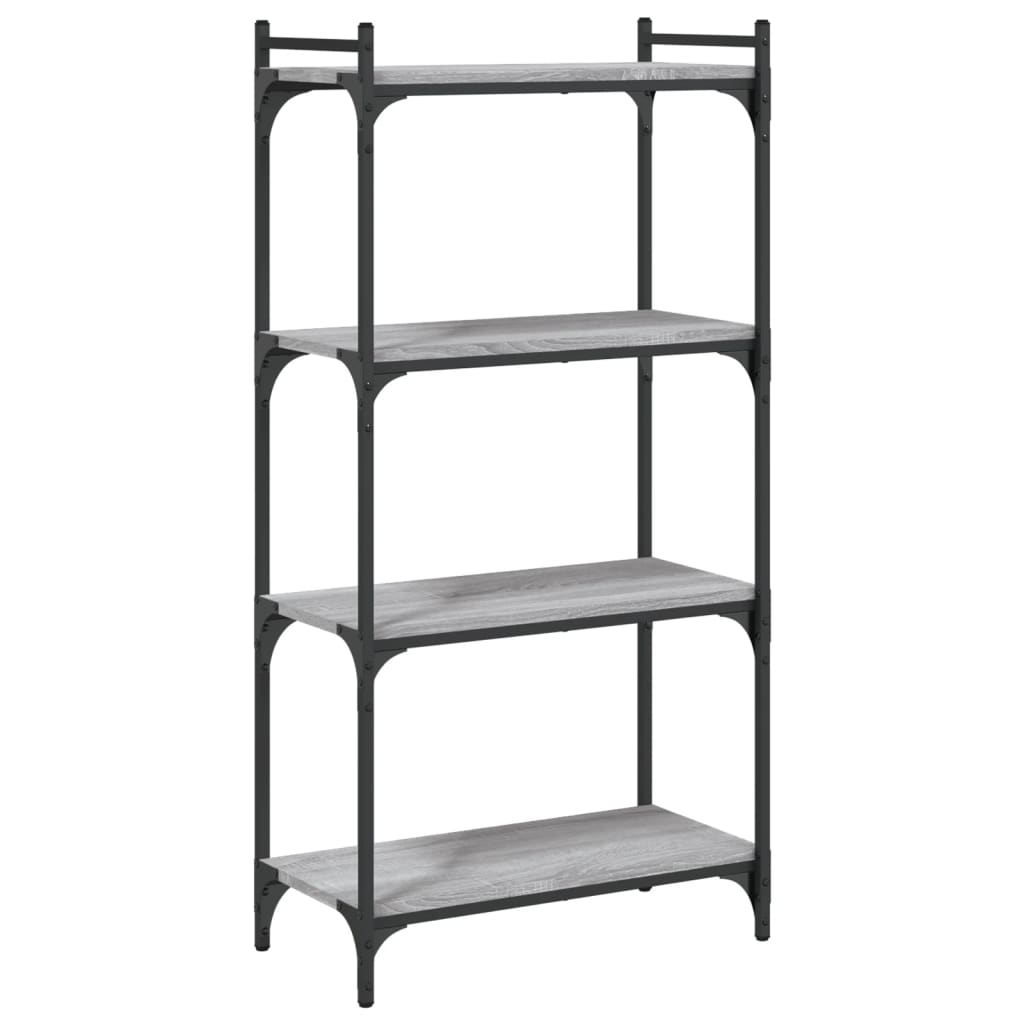 vidaXL Knihovna se 4 policemi šedá sonoma 60 x 30 x 120 cm kompozit