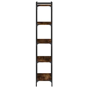 Knihovna s 5 policemi kouřový dub 60x30x154 cm kompozitní dřevo - obrázek 5