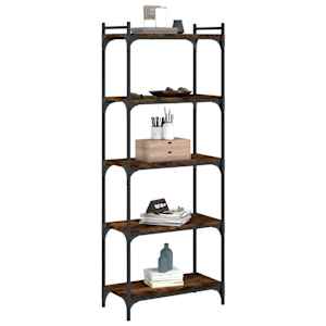 vidaXL Boekenkast 5-laags 60x30x154 cm bewerkt hout gerookt eikenkleur