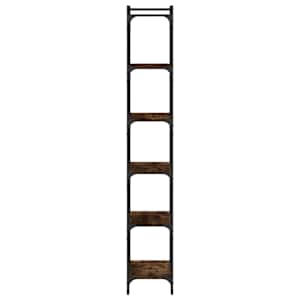 Knihovna s 6 policemi kouřový dub 60x30x188 cm kompozitní dřevo - obrázek 5