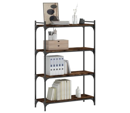 vidaXL Bibliotecă 4 niveluri stejar afumat 80x30x120 cm lemn prelucrat
