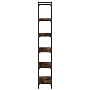 Knihovna s 6 policemi kouřový dub 80x30x188 cm kompozitní dřevo - obrázek 5