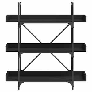 Knihovna se 3 policemi černá 100x33x108,5 cm kompozitní dřevo - obrázek 4