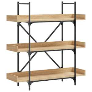 vidaXL raamaturiiul 3 korrust, Sonoma tamm, 100x33x108,5 cm, tehispuit