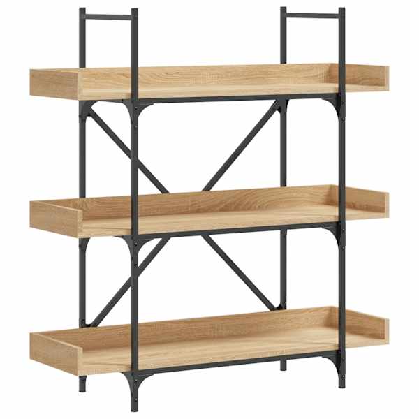 vidaXL raamaturiiul 3 korrust, Sonoma tamm, 100x33x108,5 cm, tehispuit