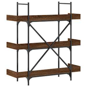 Knihovna se 3 policemi hnědý dub 100 x 33 x 108,5 cm kompozit - obrázek 6