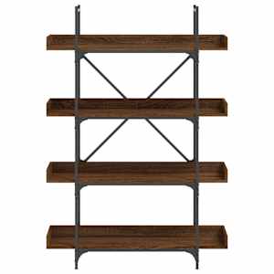 Knihovna s 4 policemi hnědý dub 100 x 33 x 145,5 cm kompozit - obrázek 4