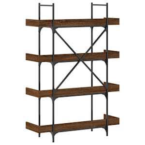 Knihovna s 4 policemi hnědý dub 100 x 33 x 145,5 cm kompozit - obrázek 6