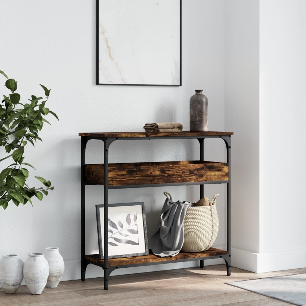 Console Table with Shelf with Storage Engineered wood Home Console vidaXL
