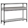 vidaXL riiuliga konsoollaud, hall Sonoma tamm, 100x29x75 cm, tehispuit