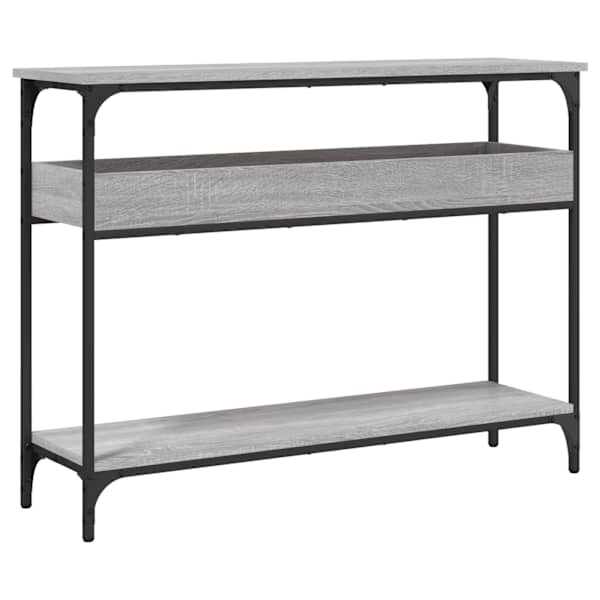 vidaXL riiuliga konsoollaud, hall Sonoma tamm, 100x29x75 cm, tehispuit