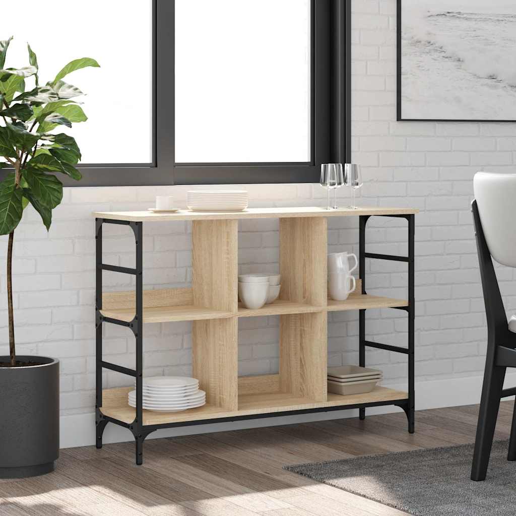vidaXL Sideboard Sonoma-Eiche 102x32x73,5 cm Holzwerkstoff