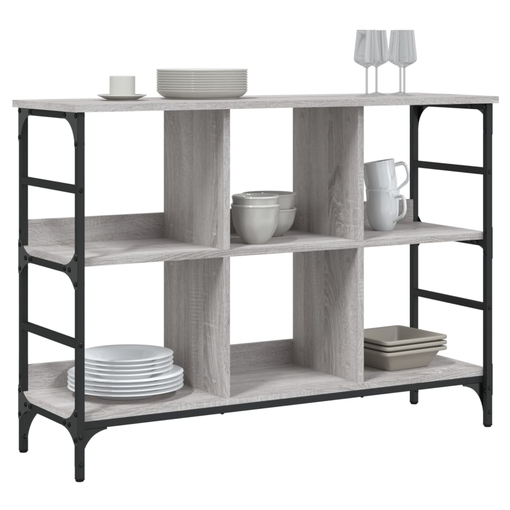 Thumbnail - vidaXL Sideboard Grau Sonoma 102x32x73,5 cm Holzwerkstoff