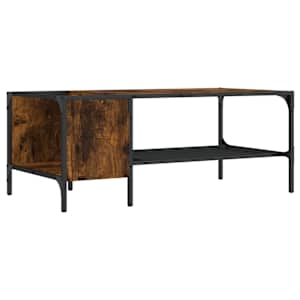vidaXL riiuliga kohvilaud, suitsutamm, 100 x 51 x 40 cm, tehispuit