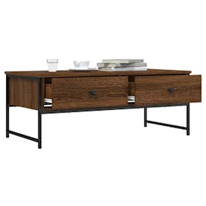 Konferenční stolek hnědý dub 101x49x39,5 cm kompozitní dřevo - obrázek 4