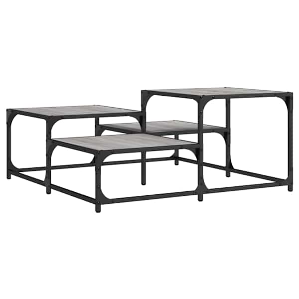 vidaXL kohvilaud, hall Sonoma tamm, 87,5 x 87,5 x 40 cm, tehispuit