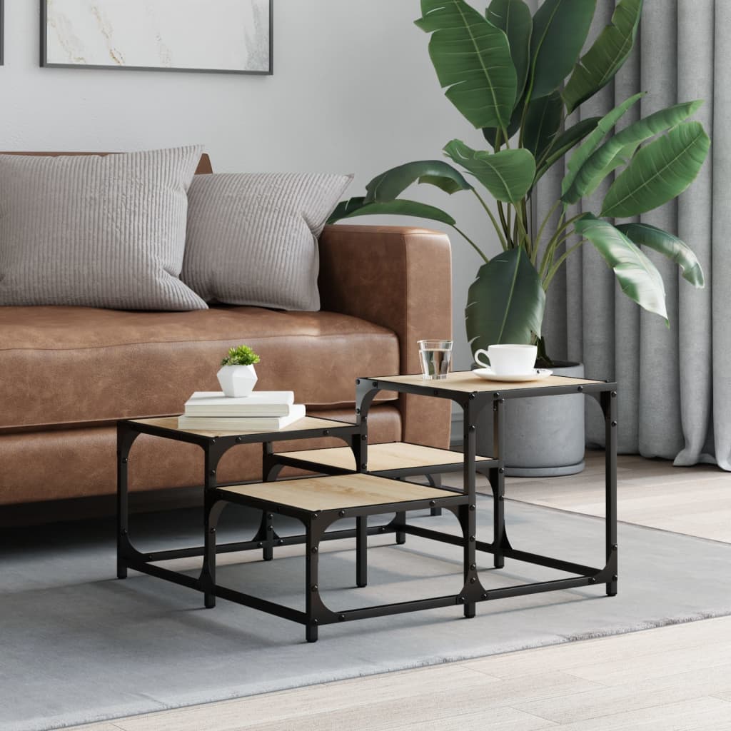 Thumbnail - vidaXL Couchtisch Sonoma-Eiche 68x68x40 cm Holzwerkstoff