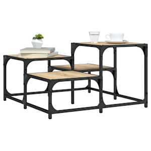 Klubska mizica sonoma hrast 68x68x40 cm inženirski les