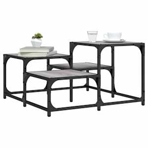 Klubska mizica siva sonoma 68x68x40 cm inženirski les