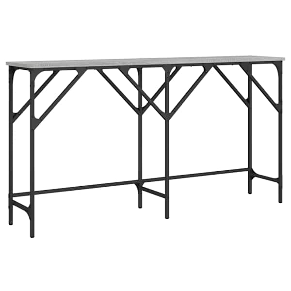 vidaXL konsoollaud, hall Sonoma tamm, 140 x 29 x 75 cm, tehispuit