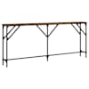 vidaXL konsoollaud, suitsutatud tamm, 180 x 23 x 75 cm, tehispuit