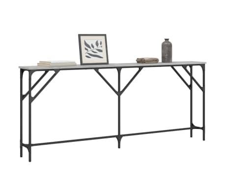 vidaXL Wandtafel 180x23x75 cm bewerkt hout grijs sonoma eikenkleurig