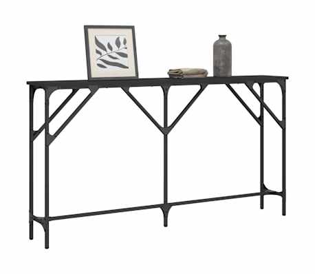 vidaXL Konsolip&ouml;yt&auml; musta 140x23x75 cm tekninen puu