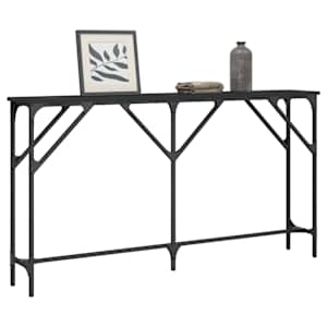 vidaXL Konsolip&ouml;yt&auml; musta 140x23x75 cm tekninen puu