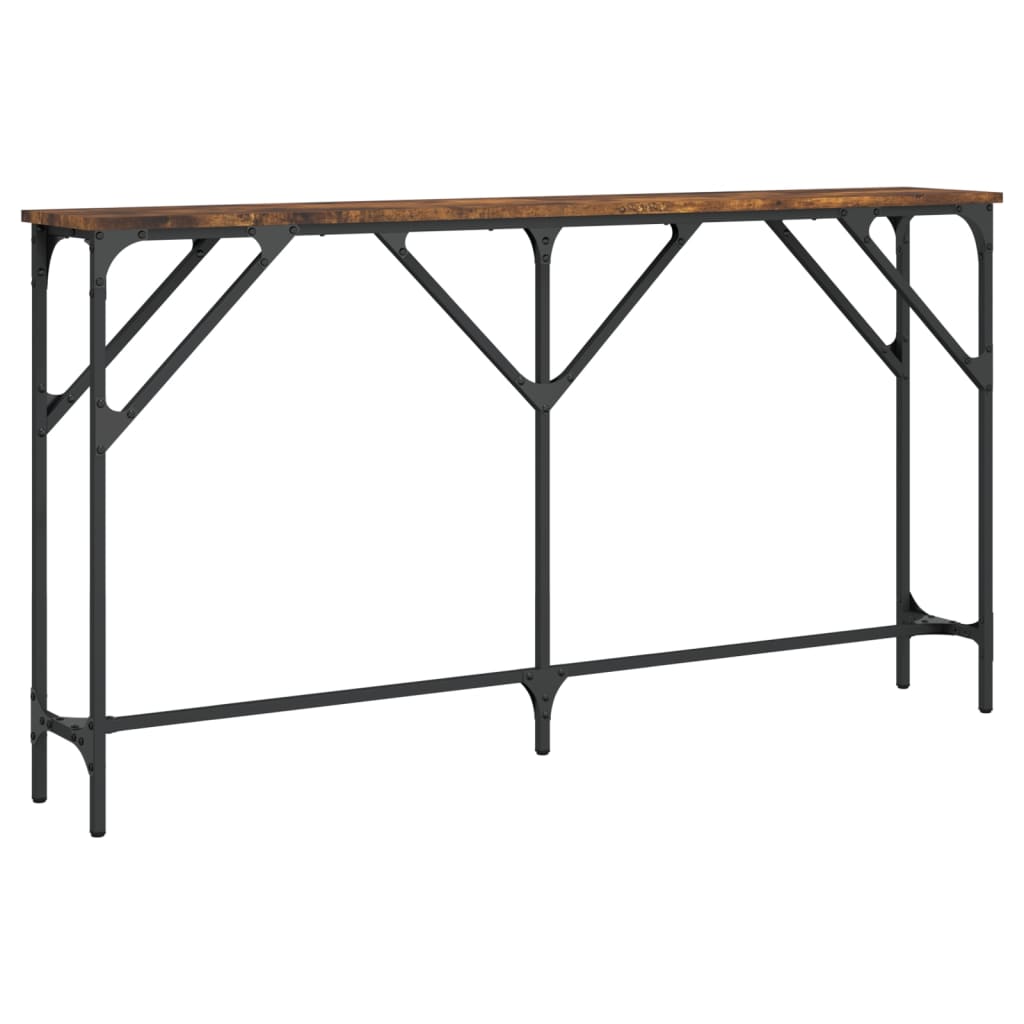 vidaXL Konzolový stolek kouřový dub 140 x 23 x 75 cm kompozitní dřevo