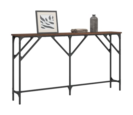 vidaXL Console Table Brown Oak 140x23x75 cm Engineered Wood