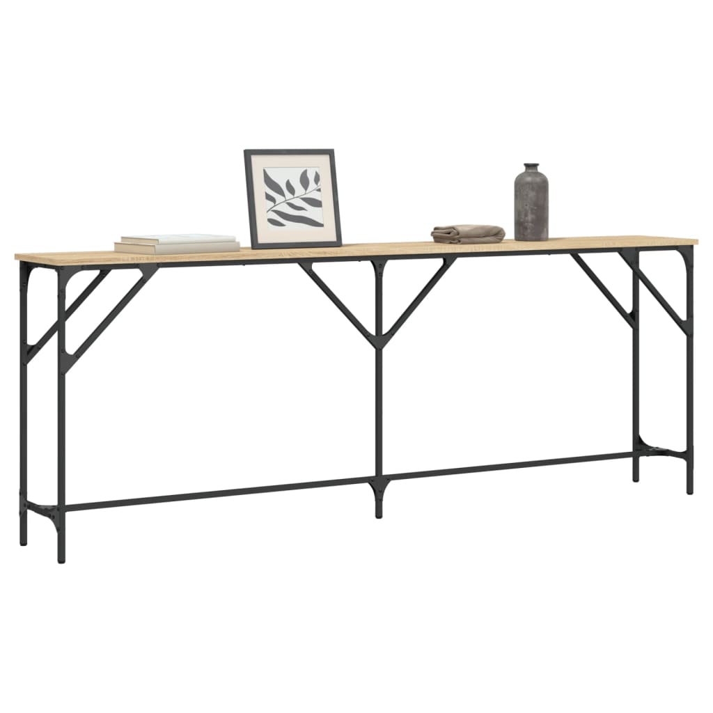 vidaXL sonoma tölgy színű szerelt fa dohányzóasztal 200x29x75 cm