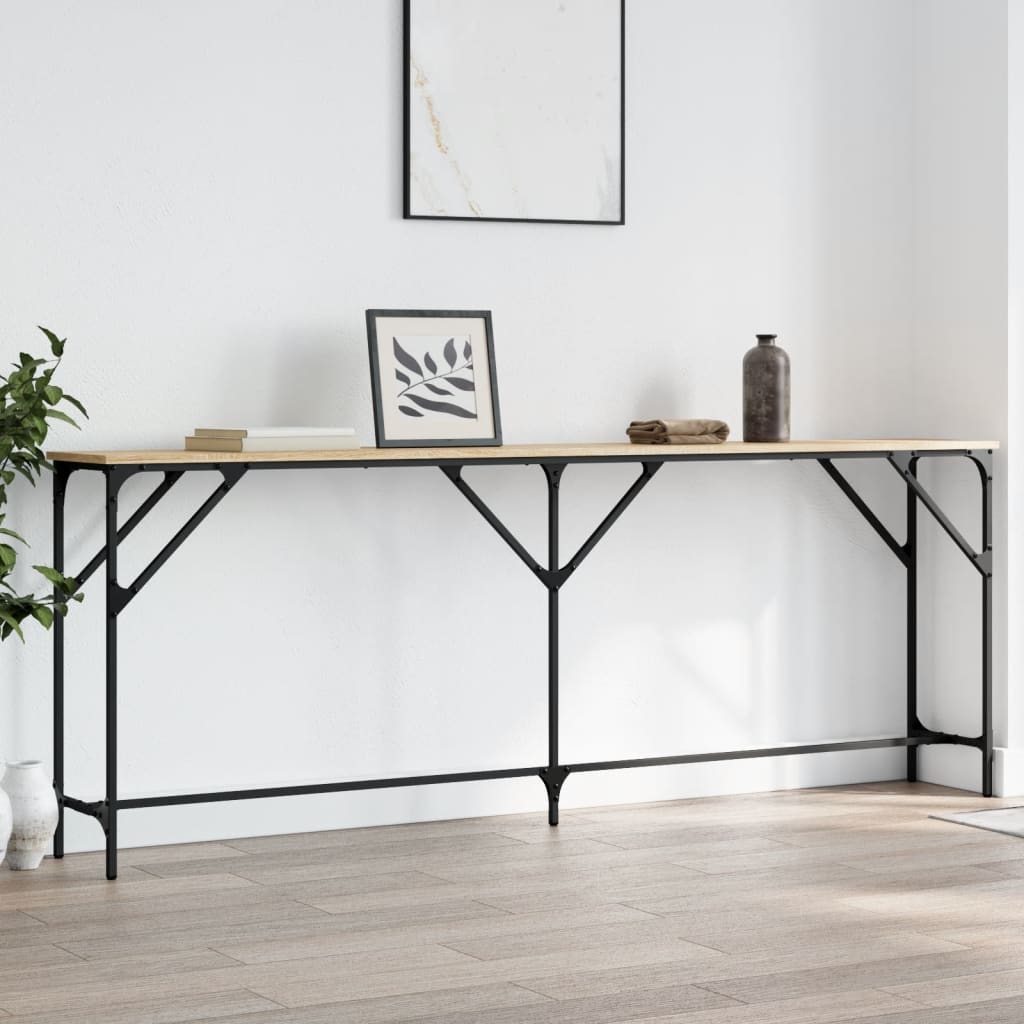 vidaXL Avlastningsbord sonoma ek 200x29x75 cm konstruerat trä