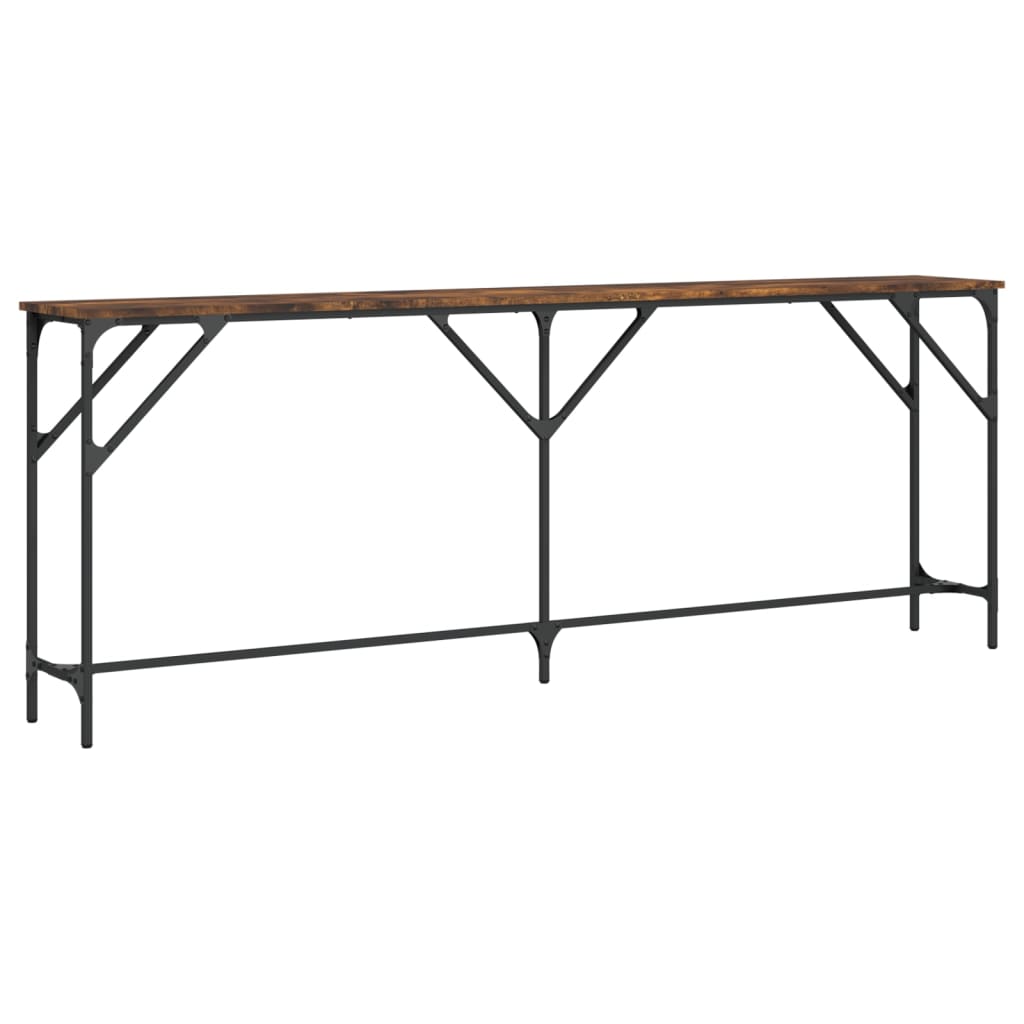 vidaXL Konzolový stolek kouřový dub 200 x 29 x 75 cm kompozitní dřevo