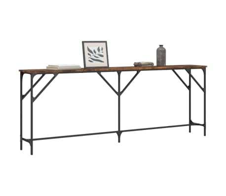 vidaXL Konsolentisch R&auml;uchereiche 200x29x75 cm Holzwerkstoff