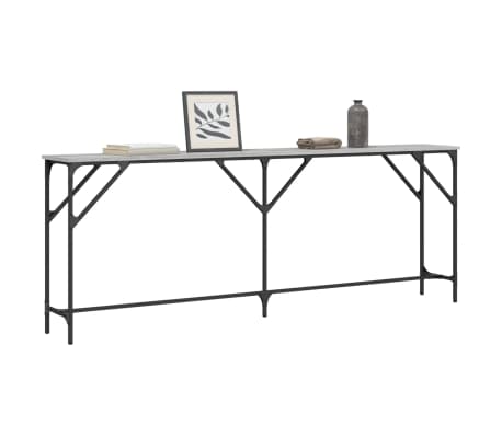 vidaXL Măsuță consolă, gri sonoma, 200x29x75 cm, lemn prelucrat
