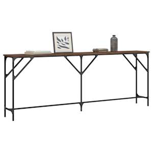 vidaXL Table console ch&ecirc;ne marron 200x29x75 cm bois d'ing&eacute;nierie