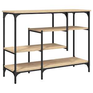 vidaXL riiulitega konsoollaud, Sonoma tamm, 100 x 35 x 75 cm