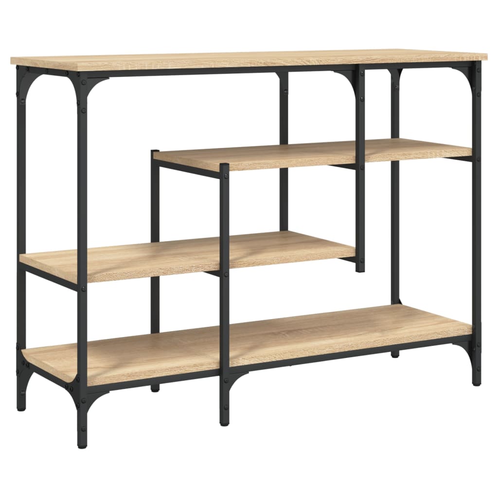 vidaXL Konzolový stolek s policemi dub sonoma 100 x 35 x 75 cm