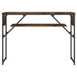 Konzolový stolek s policí kouřový dub 105 x 30 x 75 cm kompozit - obrázek 4