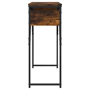 Konzolový stolek s policí kouřový dub 105 x 30 x 75 cm kompozit - obrázek 5