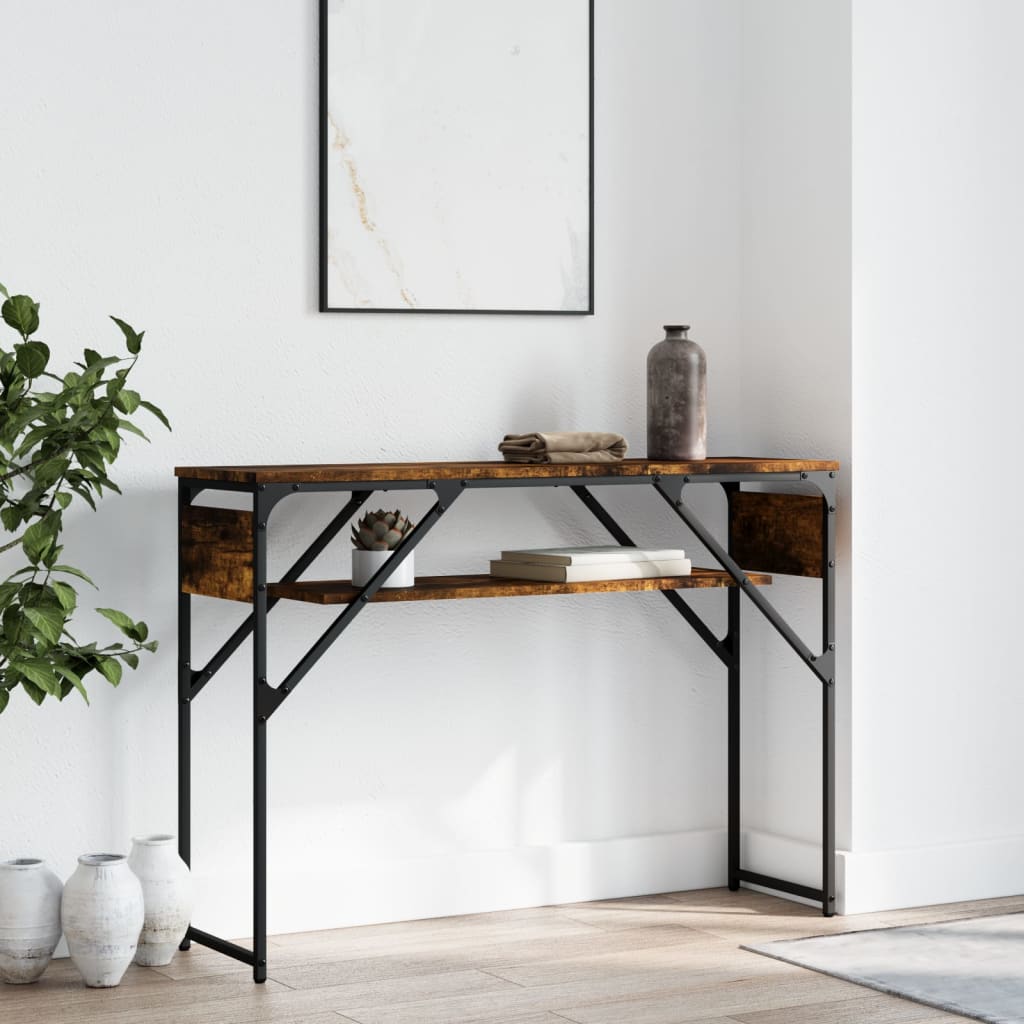 vidaXL Avlastningsbord med hylla 105x30x75cm konstruerat trä