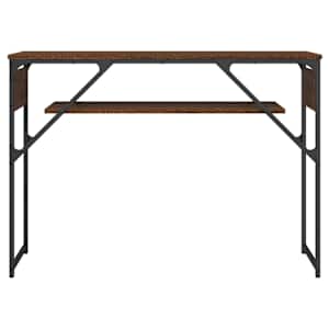 Konzolový stolek s policí hnědý dub 105 x 30 x 75 cm kompozit - obrázek 4