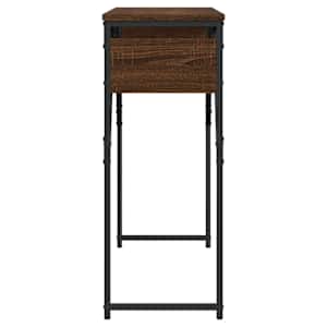 Konzolový stolek s policí hnědý dub 105 x 30 x 75 cm kompozit - obrázek 5