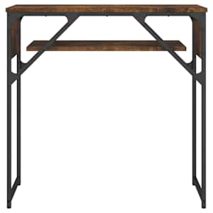 Konzolový stolek s policí kouřový dub 75 x 30 x 75 cm kompozit - obrázek 4