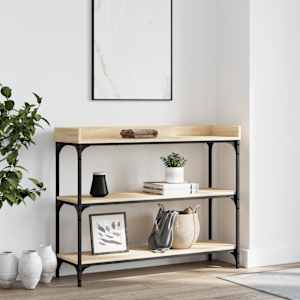 Konzolový stolek s policemi dub sonoma 100 x 30 x 80 cm - obrázek 1