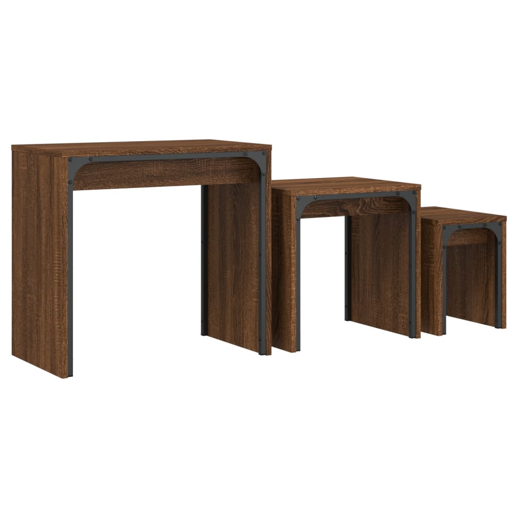 Nesting Coffee Tables Nestinge Table End Table 3 pcs Engineered Wood vidaXL