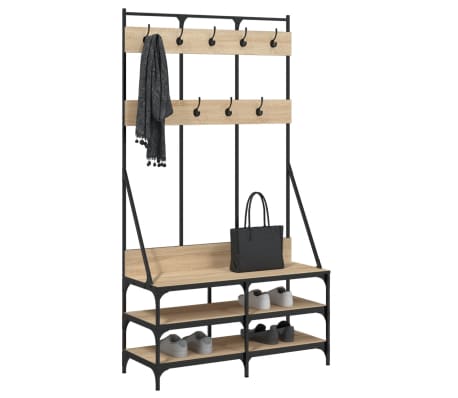 vidaXL Stalak za odjeću i cipele boja hrasta sonome 100 x 40 x 184 cm