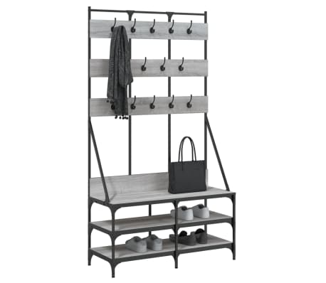 vidaXL Stalak za odjeću i cipele boja hrasta 100 x 40 x 184 cm