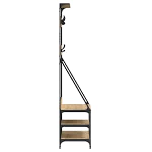 Stojan na oblečení s prostorem pro obuv dub sonoma 80x40x184 cm - obrázek 5