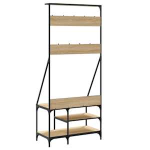 Stojan na oblečení s prostorem pro obuv dub sonoma 80x40x184 cm - obrázek 6